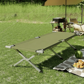 75-inch flat-laying folding bed camping bed, portable folding guest bed, deep sleep bed, camping bed with storage bag, Mother's Day Christmas gif