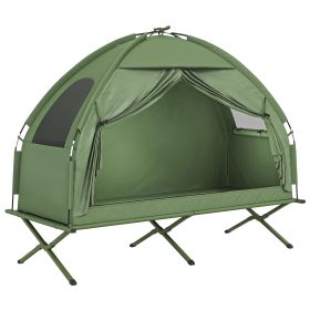 Camping Tent Cot, Single Person Folding Cot Combo, Off-Ground Tent, Covered Outdoor Bed with Carry Bag for Hiking, Camping