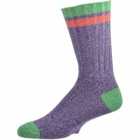 Men's Colorful Crew Socks for Hunting, Hiking, Outdoors (Color: Purple)