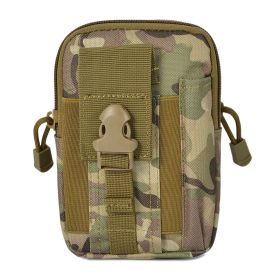 Tactical Waist Bag, MOLLE Utility Pouch, Waterproof Oxford Phone Holster Belt Bag for Outdoor Hunting Hiking (Color: Camouflage)