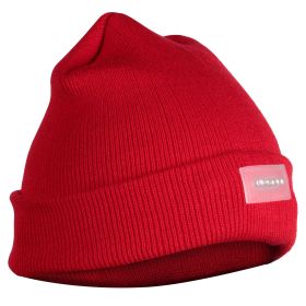 Unisex 5 LED Knitted Beanie Winter Warm Hat Camping Jogging Running Cap Headlamp (Color: Red)