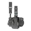 Tactical Drop Leg Holster for Right or Left Hand, Adjustable Thigh Holster with Utility Pouches and Secure Retention Straps