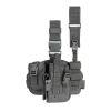 Tactical Drop Leg Holster for Right or Left Hand, Adjustable Thigh Holster with Utility Pouches and Secure Retention Straps