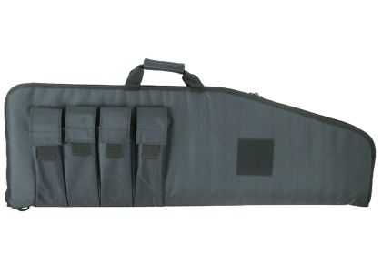 40 Inch Soft Equipment Case with 4 Front Accessory Pockets, Padded Long Storage Bag with Carry Handle and Full-Length Zipper for Outdoor Transport (Color: Light Grey)