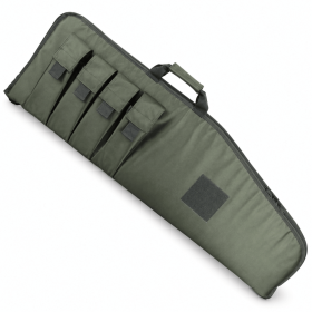 40 Inch Soft Equipment Case with 4 Front Accessory Pockets, Padded Long Storage Bag with Carry Handle and Full-Length Zipper for Outdoor Transport (Color: Grey)