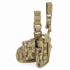 Tactical Drop Leg Holster for Right or Left Hand, Adjustable Thigh Holster with Utility Pouches and Secure Retention Straps